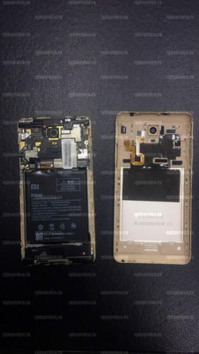 Телефон Xiaomi Redmi Note 3 в разобранном состоянии